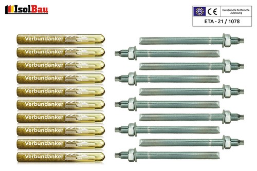 Set 10x verbundankerpatrone - set, m8